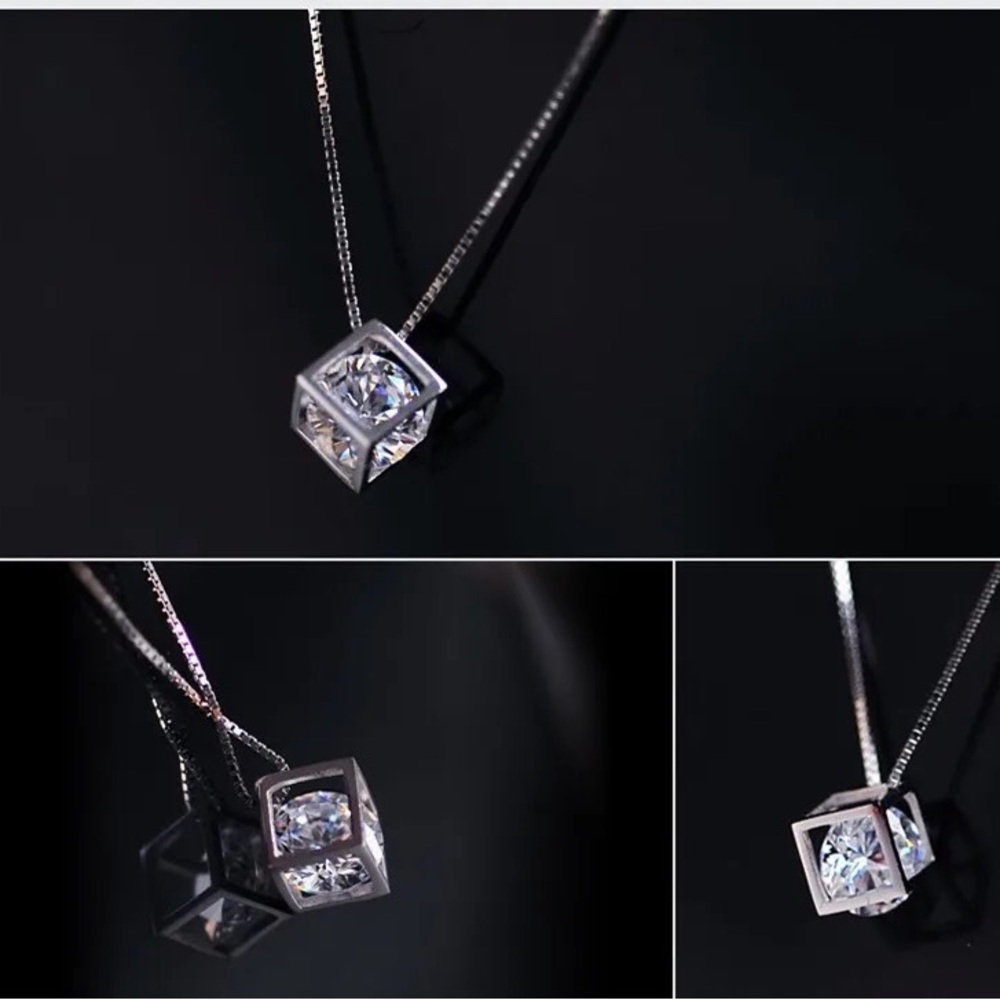 Unique 925 Sterling Silver Statement Platinum Cha… - image 4